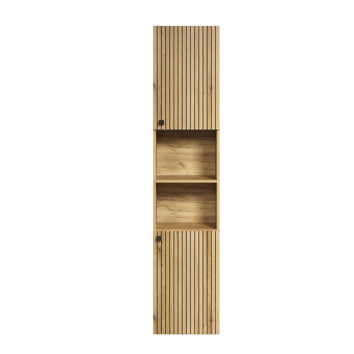 Colonne de salle de bain rainurée 2 portes, 2 niches H186 cm - PUREBLISS, CALICOSY