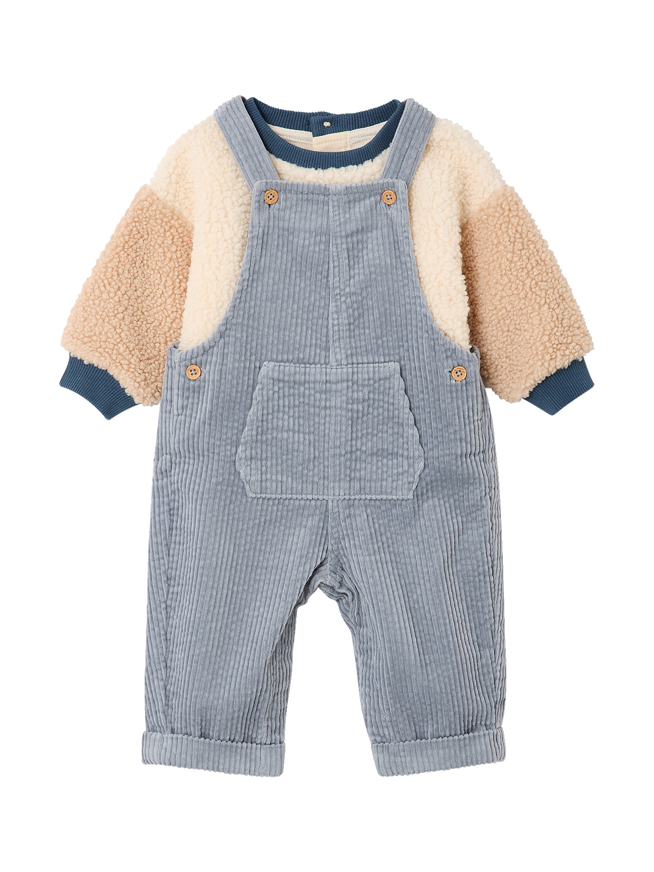 Ensemble salopette et sweat, VERTBAUDET