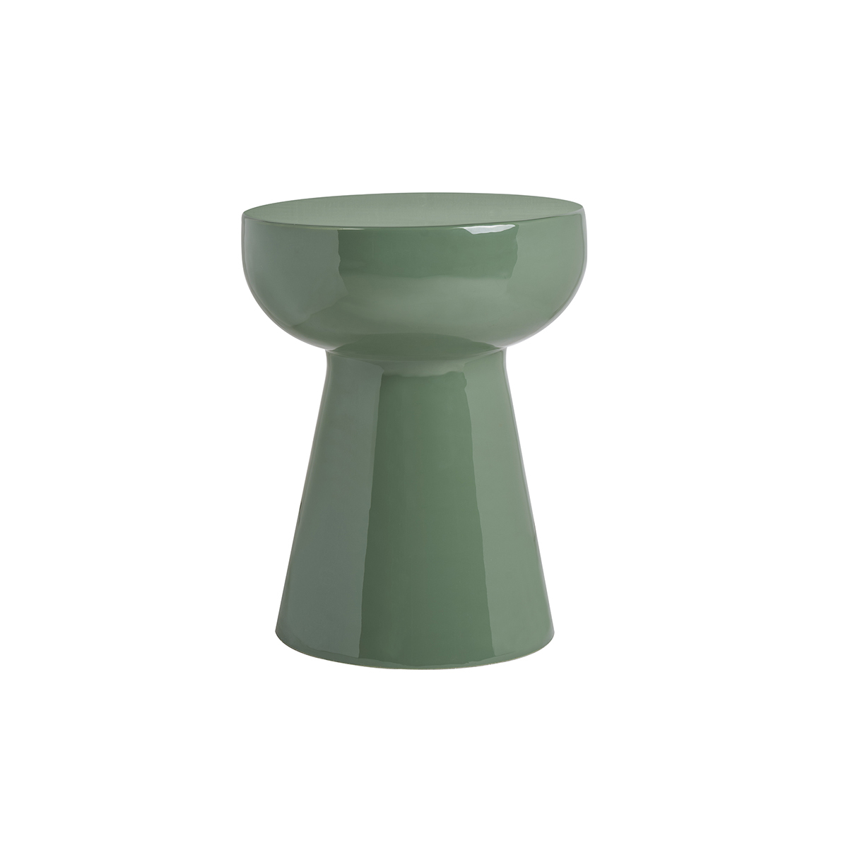 Table d'appoint ronde en métal émaillé bronze D34 cm MOGOU, MILIBOO