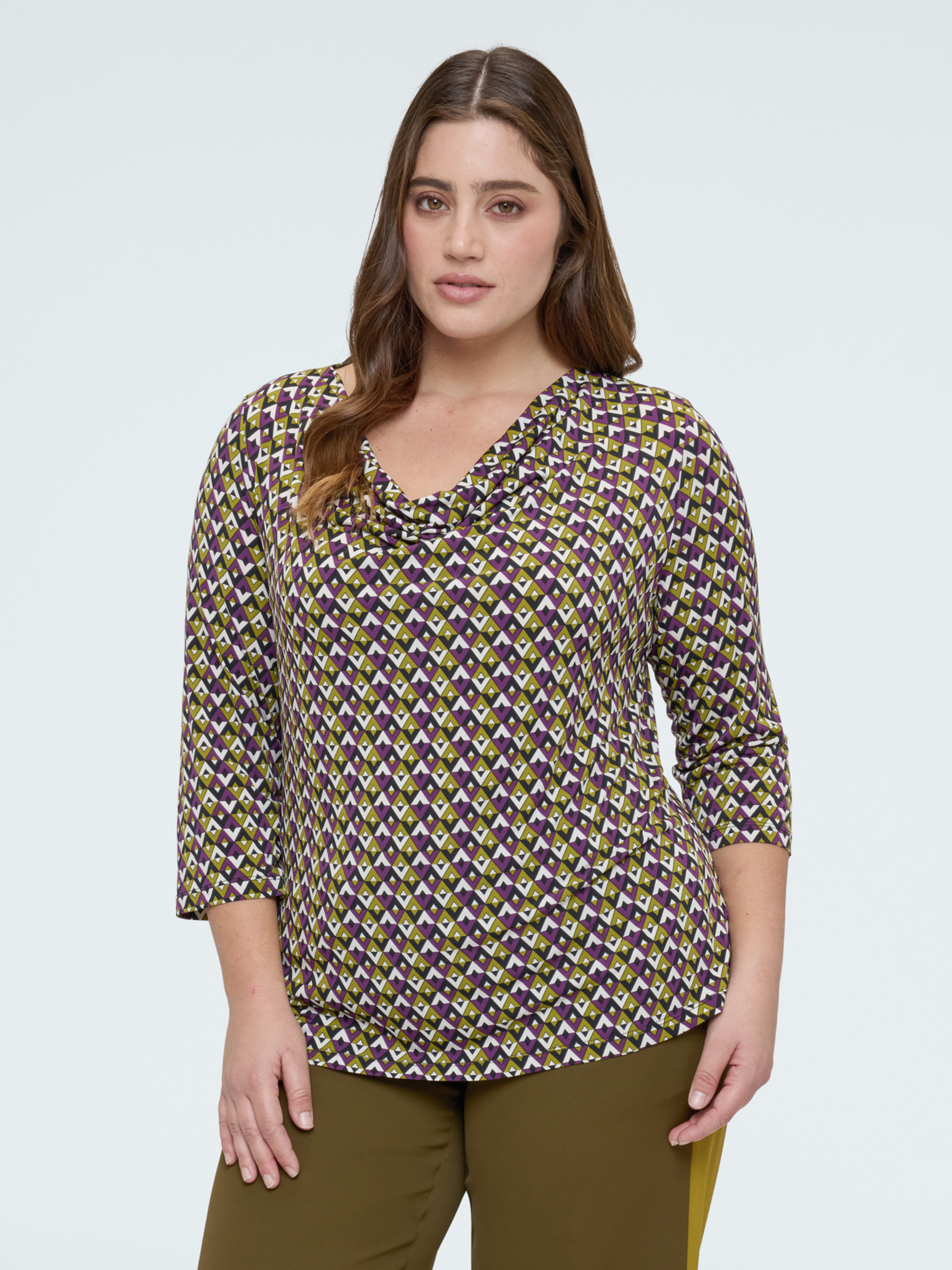 T-shirt avec imprimé géométrique, FIORELLA RUBINO