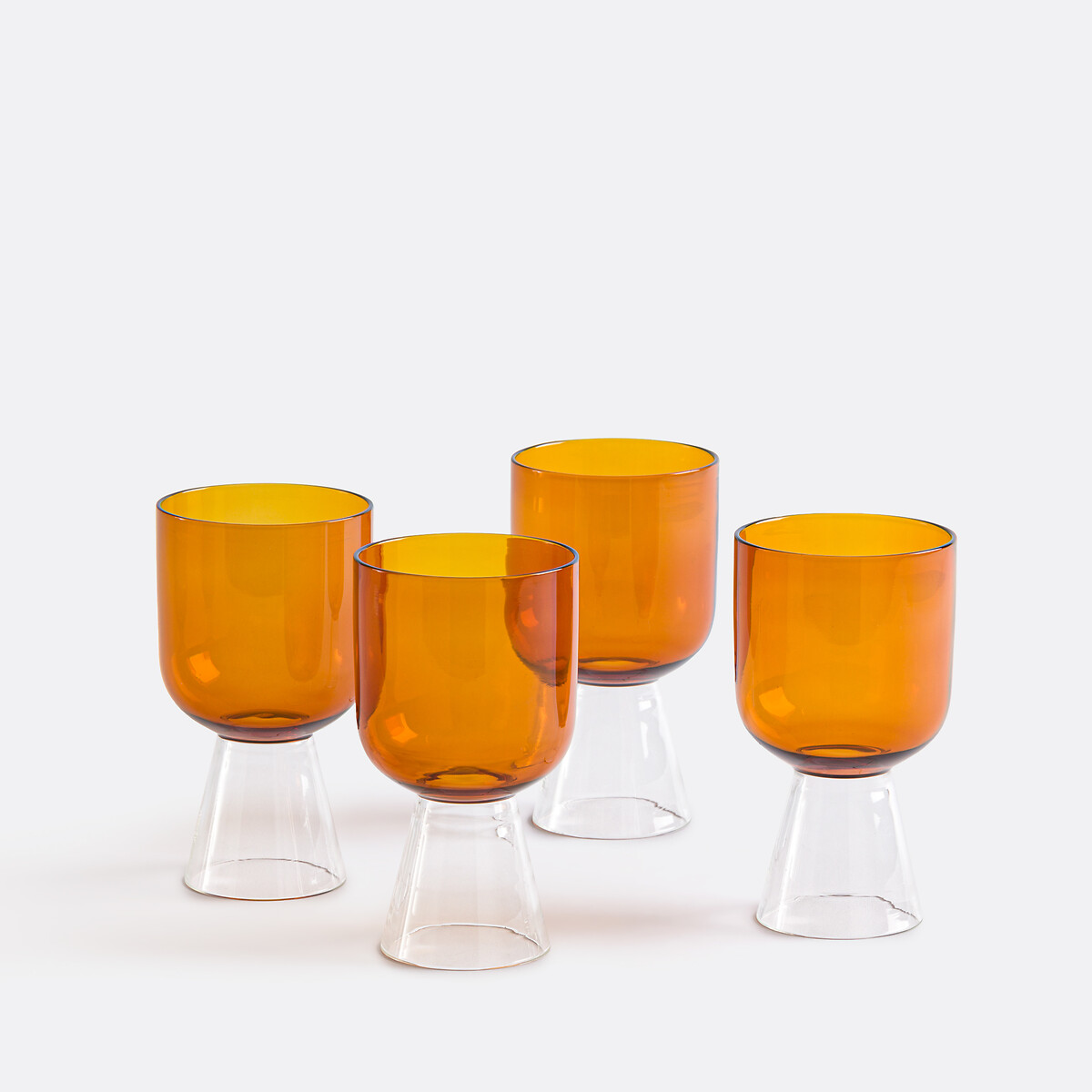 Lot 4 verres à pied en verre borosilicate, Tolla, LA REDOUTE INTERIEURS
