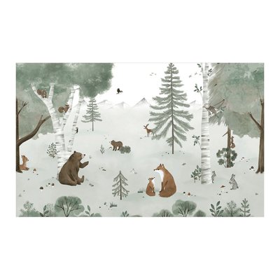 Papier peint enfant motif ours et montagne KHARU LILIPINSO
