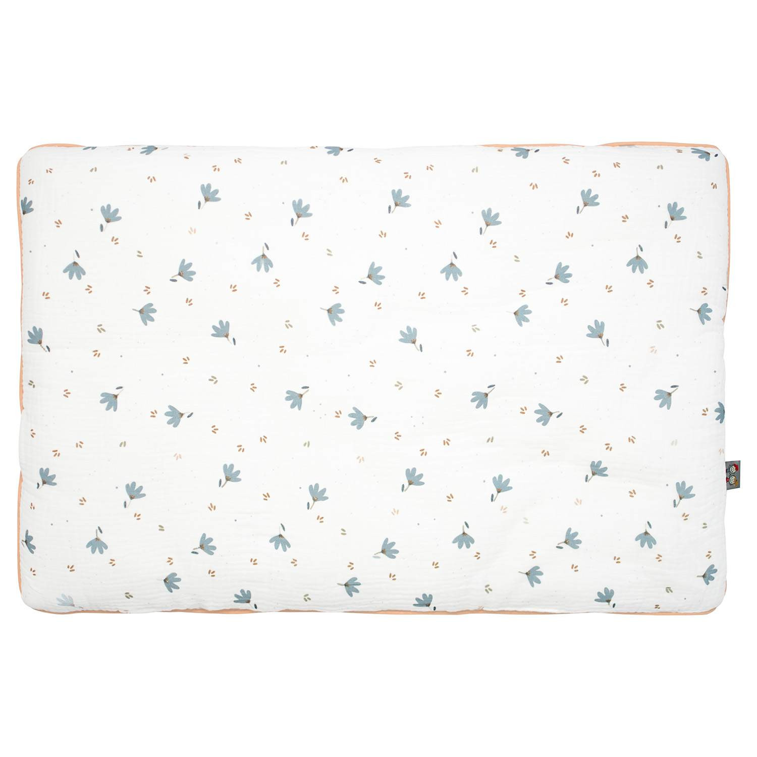 Oreiller plat réversible en gaze de coton BLEUET, SEVIRA KIDS