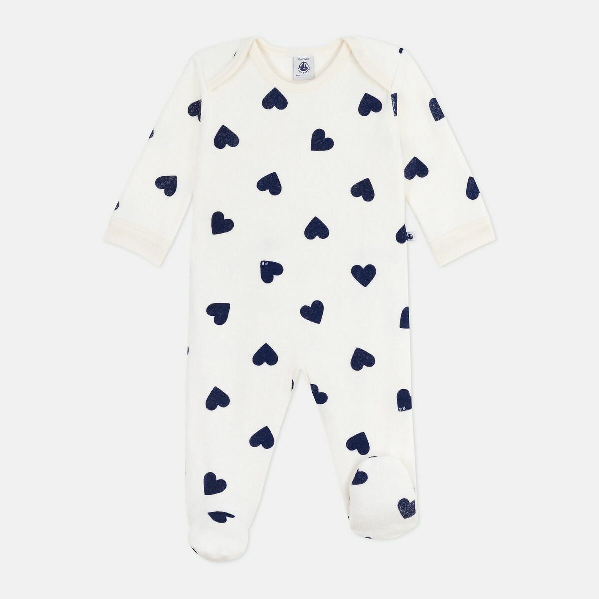 Baby's Cotton Pyjamas with Opening Without Press-Studs and Print, PETIT BATEAU