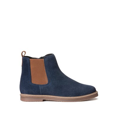 Kids Leather Zipped Chelsea Boots LA REDOUTE COLLECTIONS
