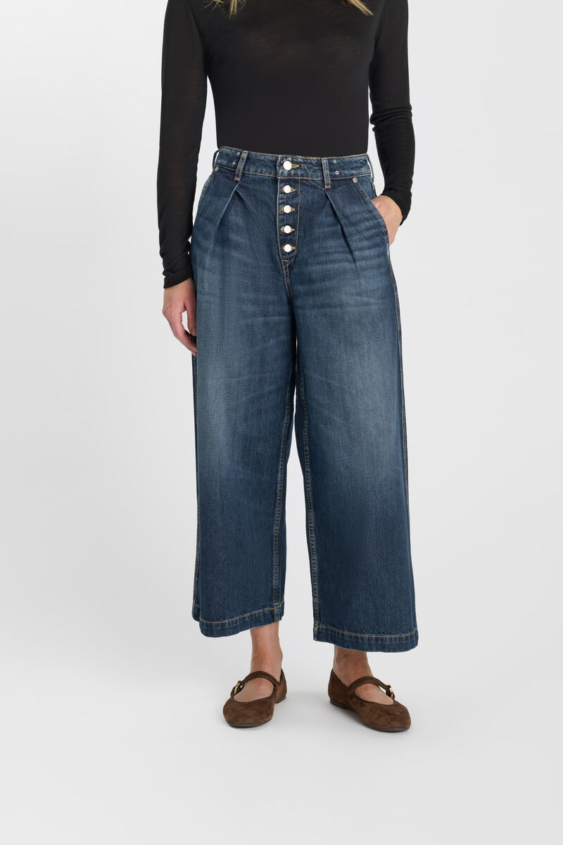 Jeans loose, large , 7/8ème, LE TEMPS DES CERISES