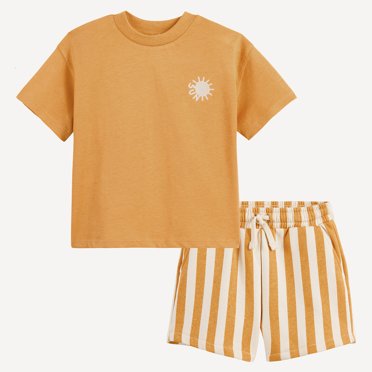 Ensemble 2 pièces T-shirt et short rayé, LA REDOUTE COLLECTIONS