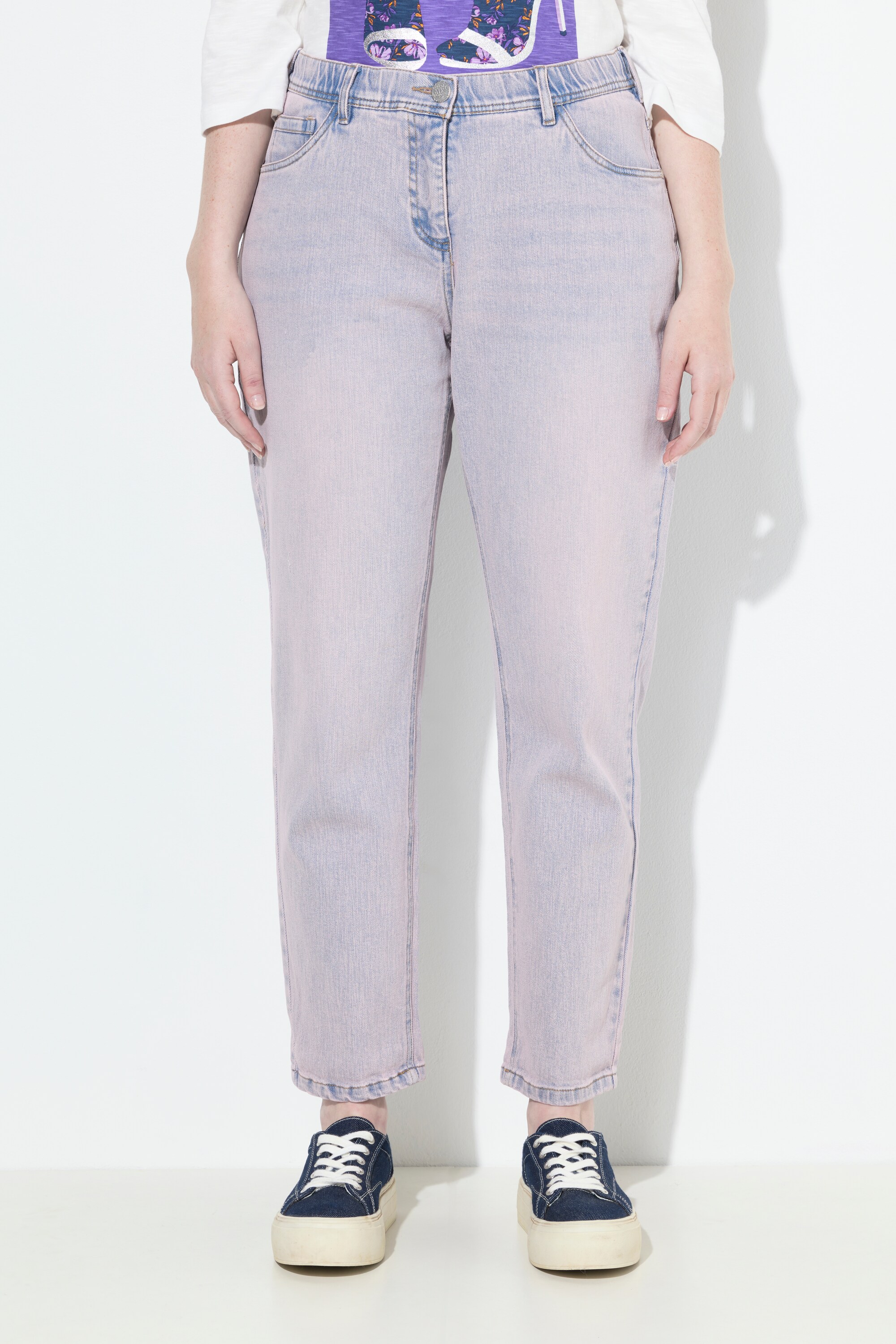 Jean Boyfriend en denim coloré, ULLA POPKEN