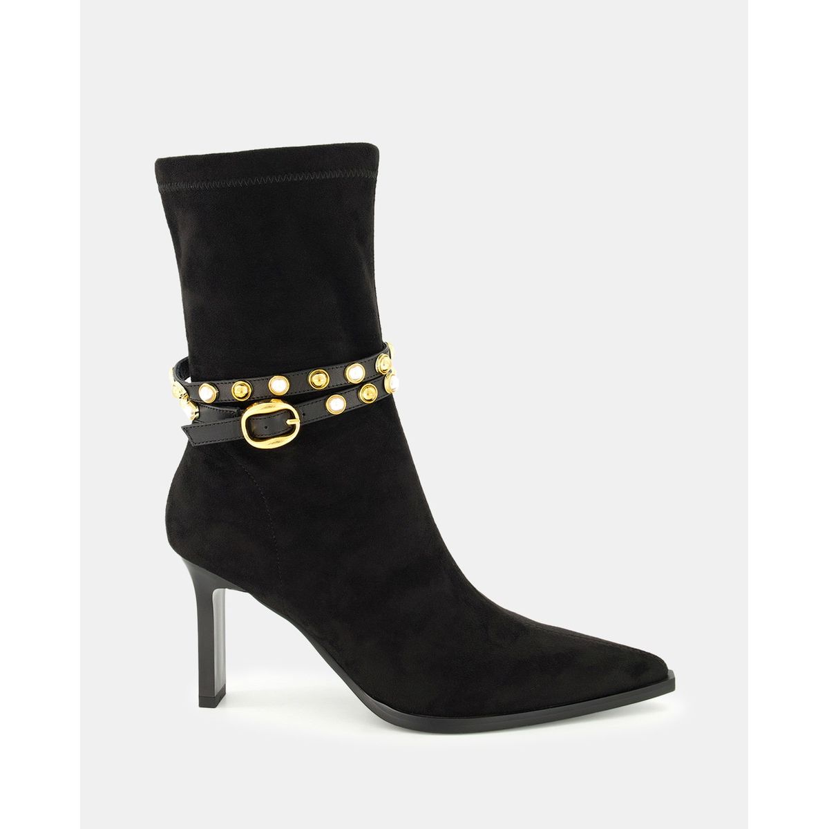 Bottines noires avec perles hot sale