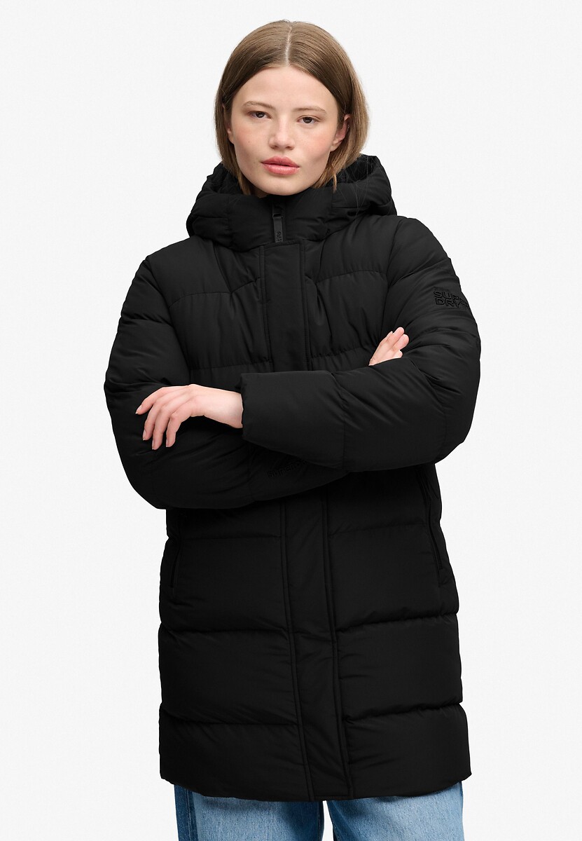 Doudoune Mi-longue à Capuche Sports, SUPERDRY