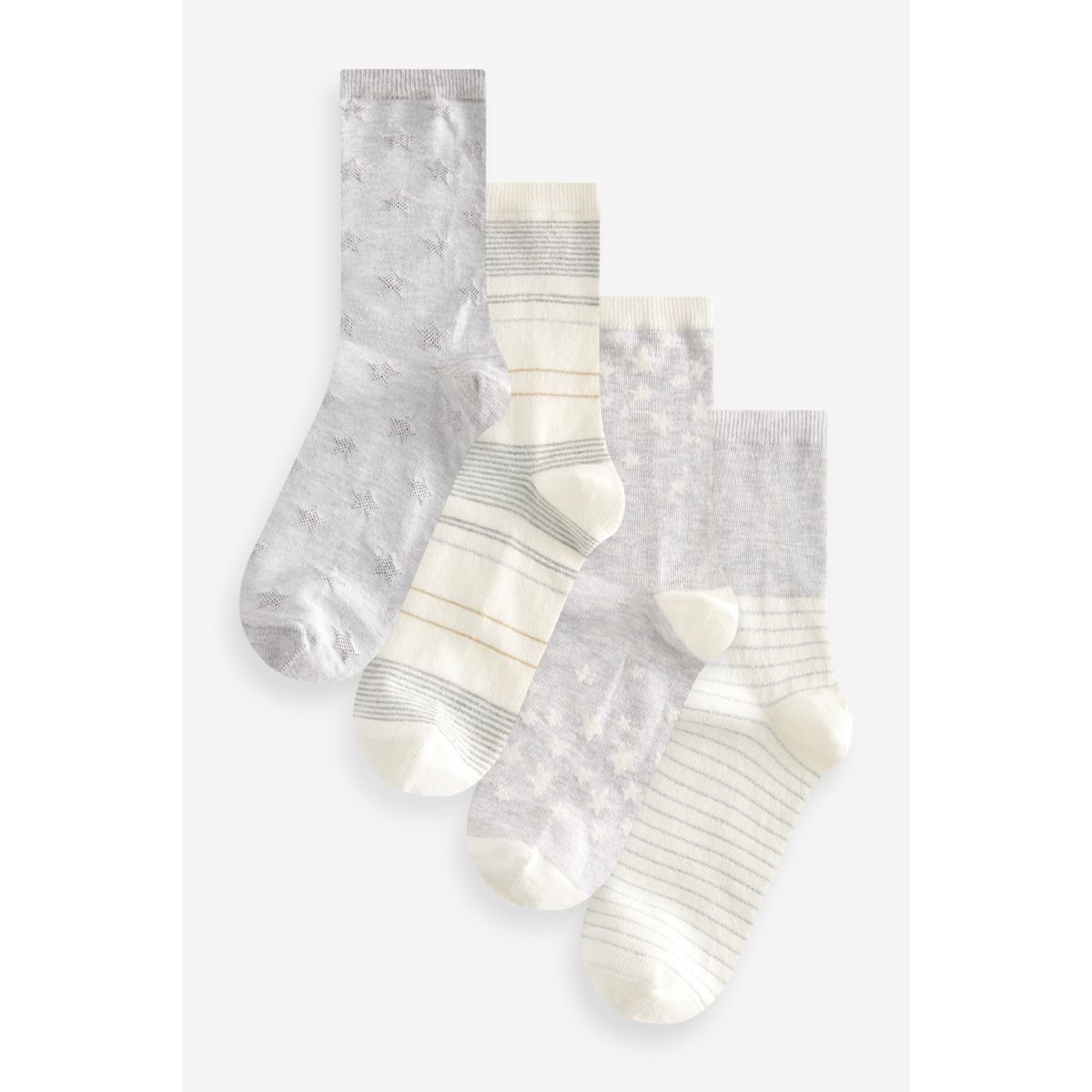 4F Lot de 5 paires de chaussettes basses femme 4FWAW23USOCF216 Gris 