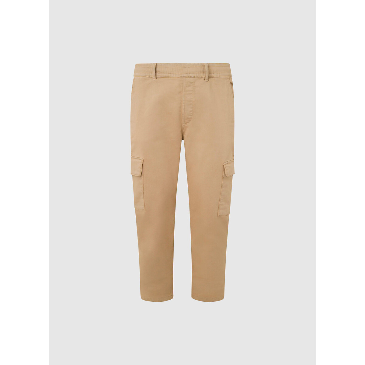 Slim Fit Cargo Trousers in Cotton Mix