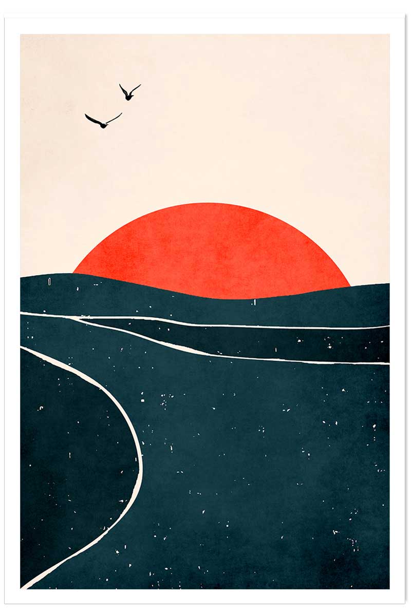 Affiche paysage Brise au sunset, HEXOA