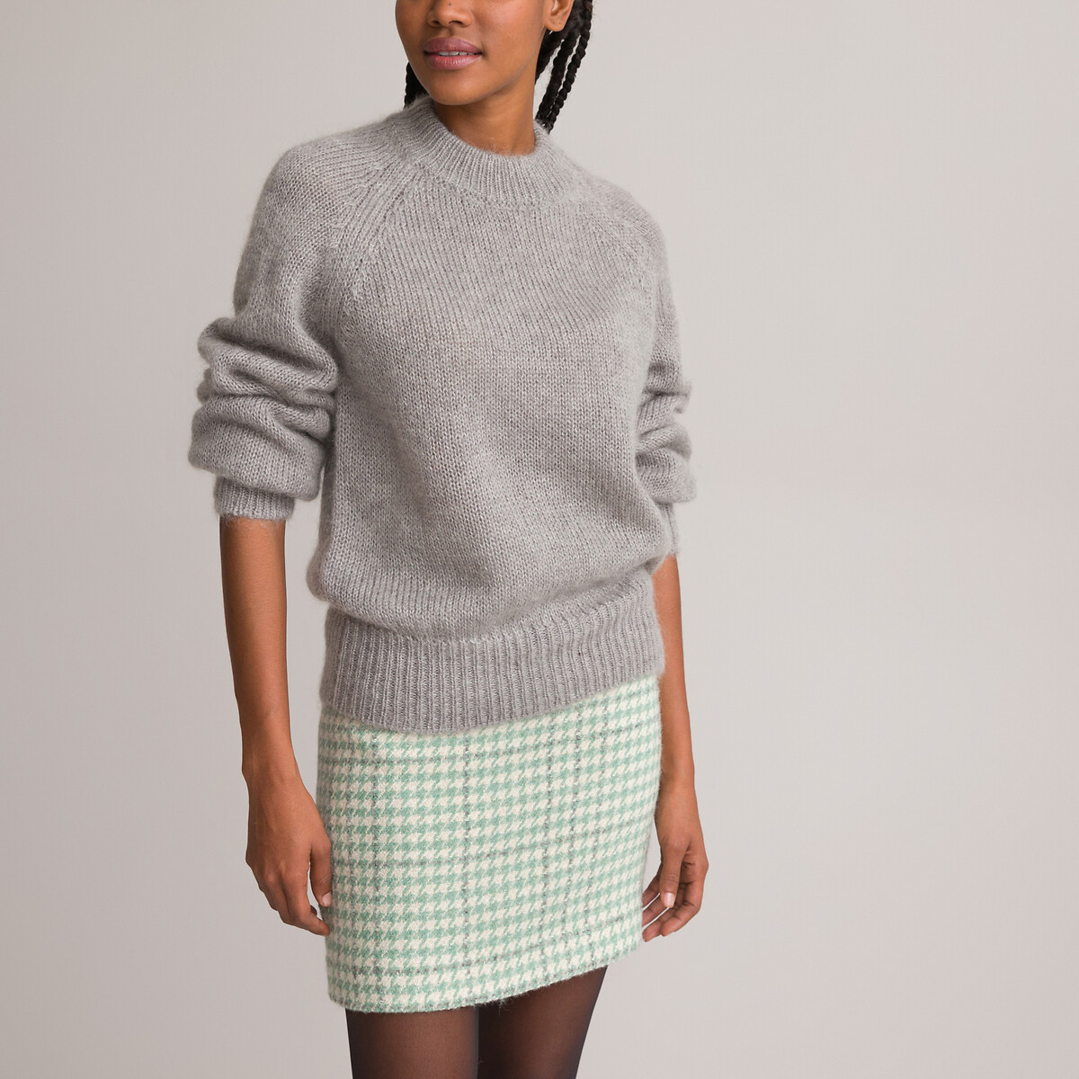 Mohair Mix Jumper with Crew Neck La Redoute 