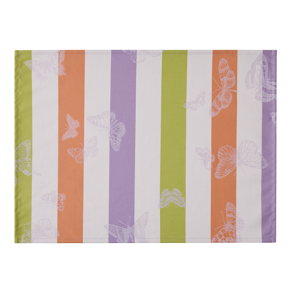 Set de table enduit en Coton, BAL DES PAPILLONS ENDUIT, LE JACQUARD FRANCAIS