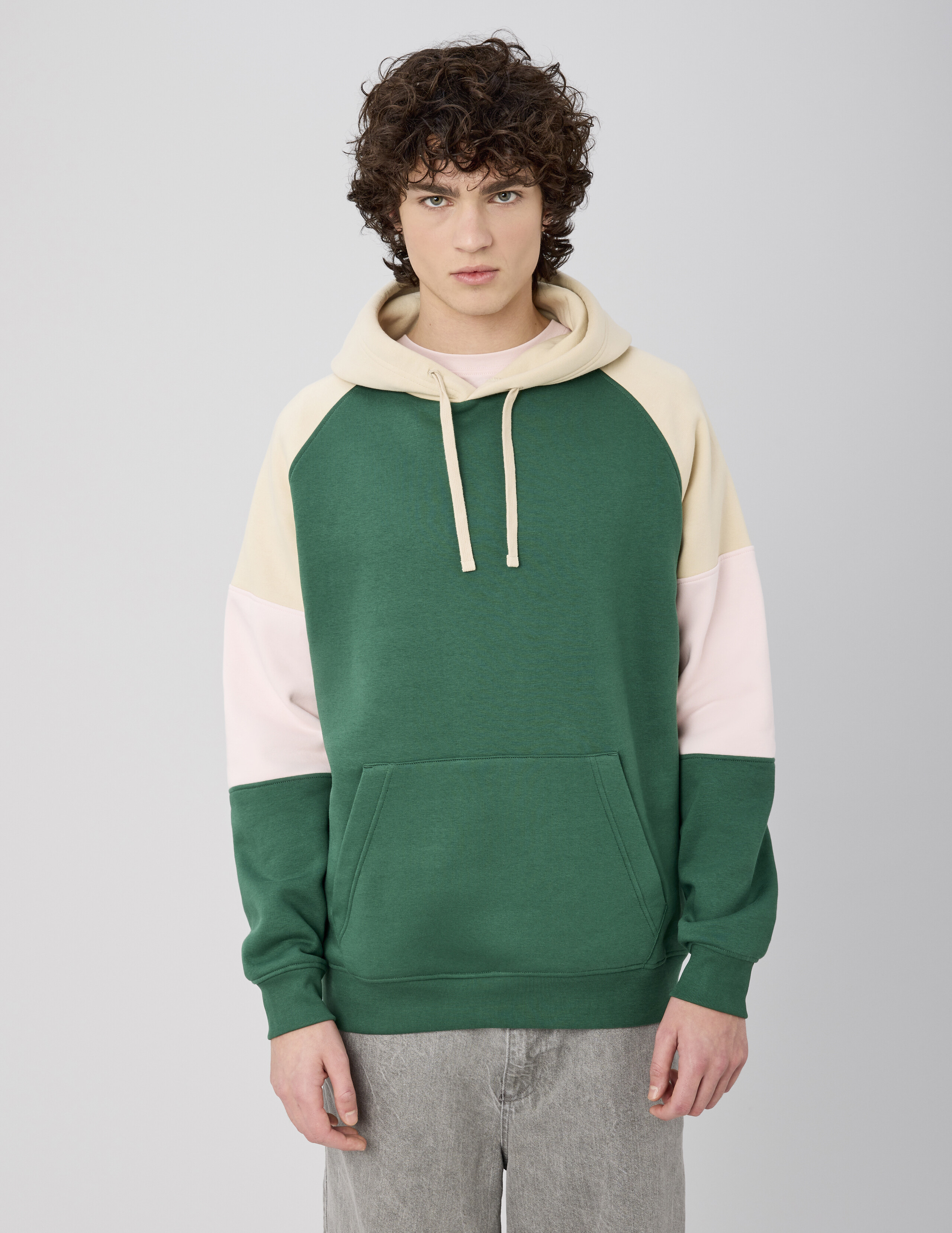 Sweat colorblock à capuche, BZB