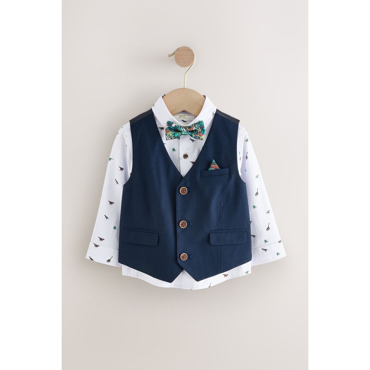 Ensemble gilet avec chemise et nœud papillon, NEXT