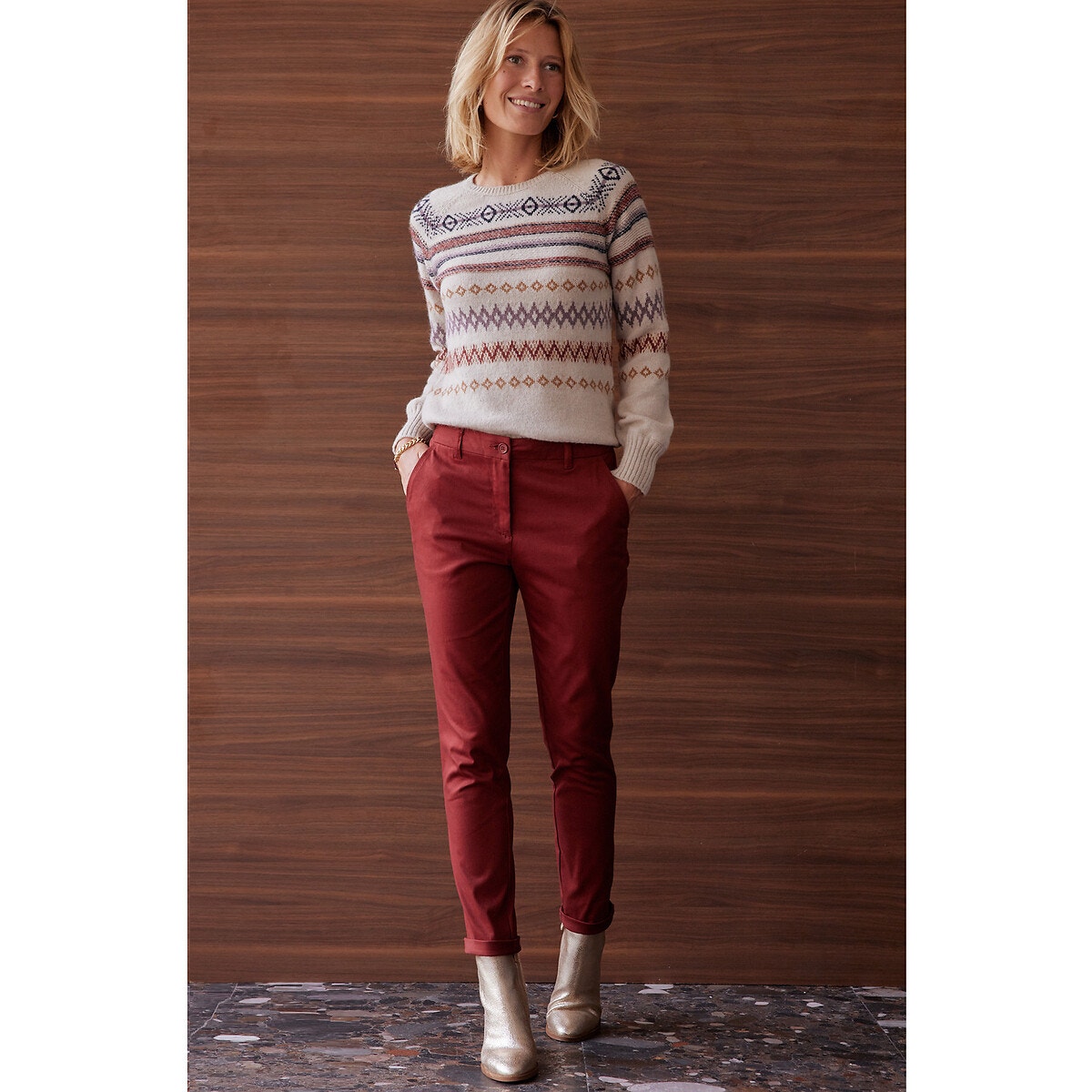 Pantalon chino femme outlet hiver