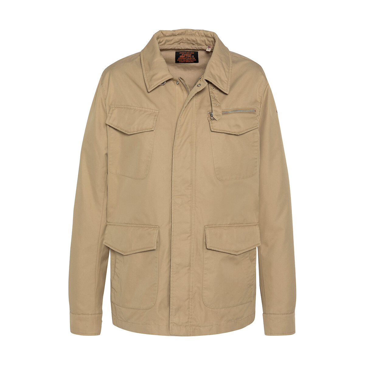Image of Flint Cotton Mix Jacket with 4 Pockets