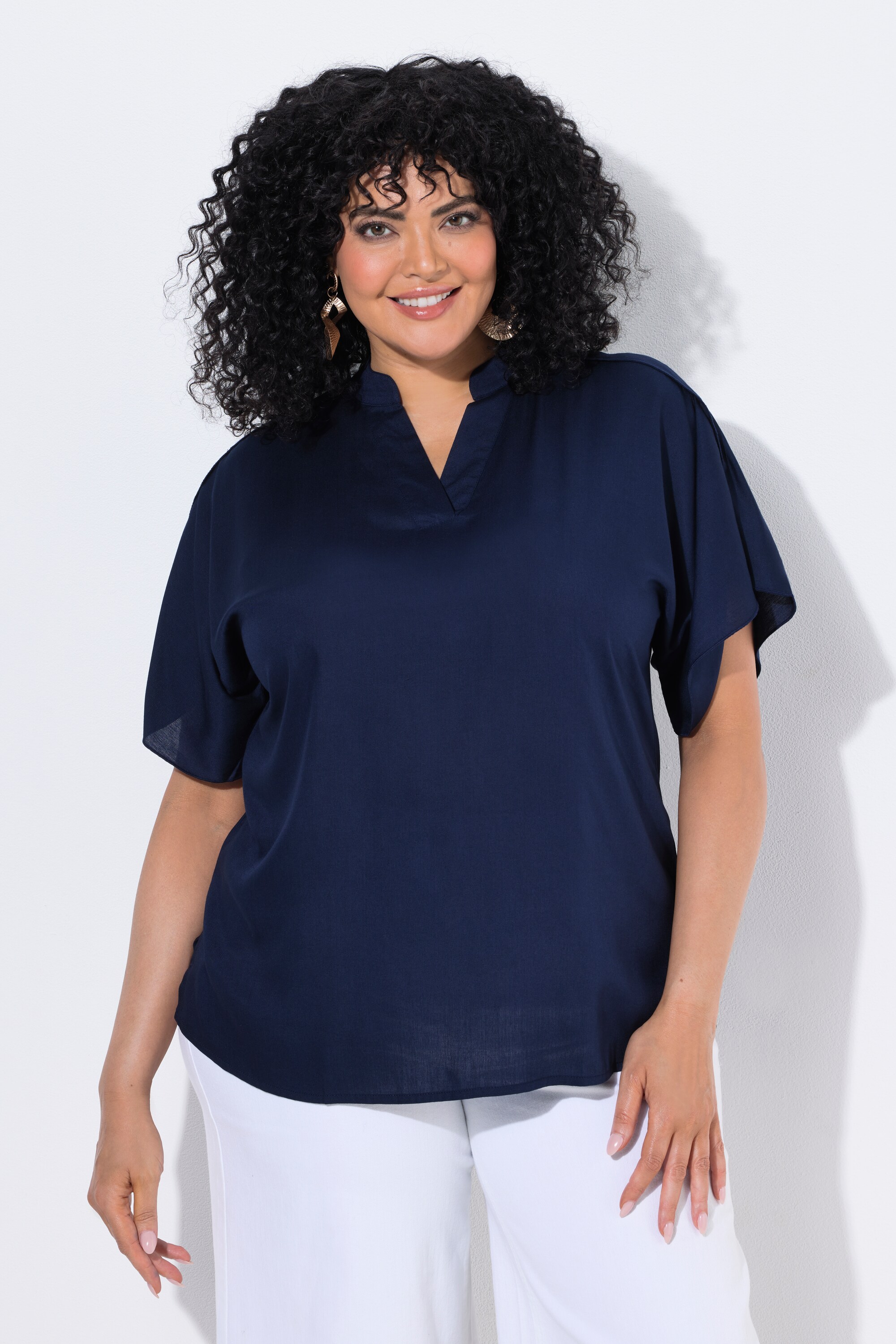Tunique, oversize, col montant, col V, ULLA POPKEN