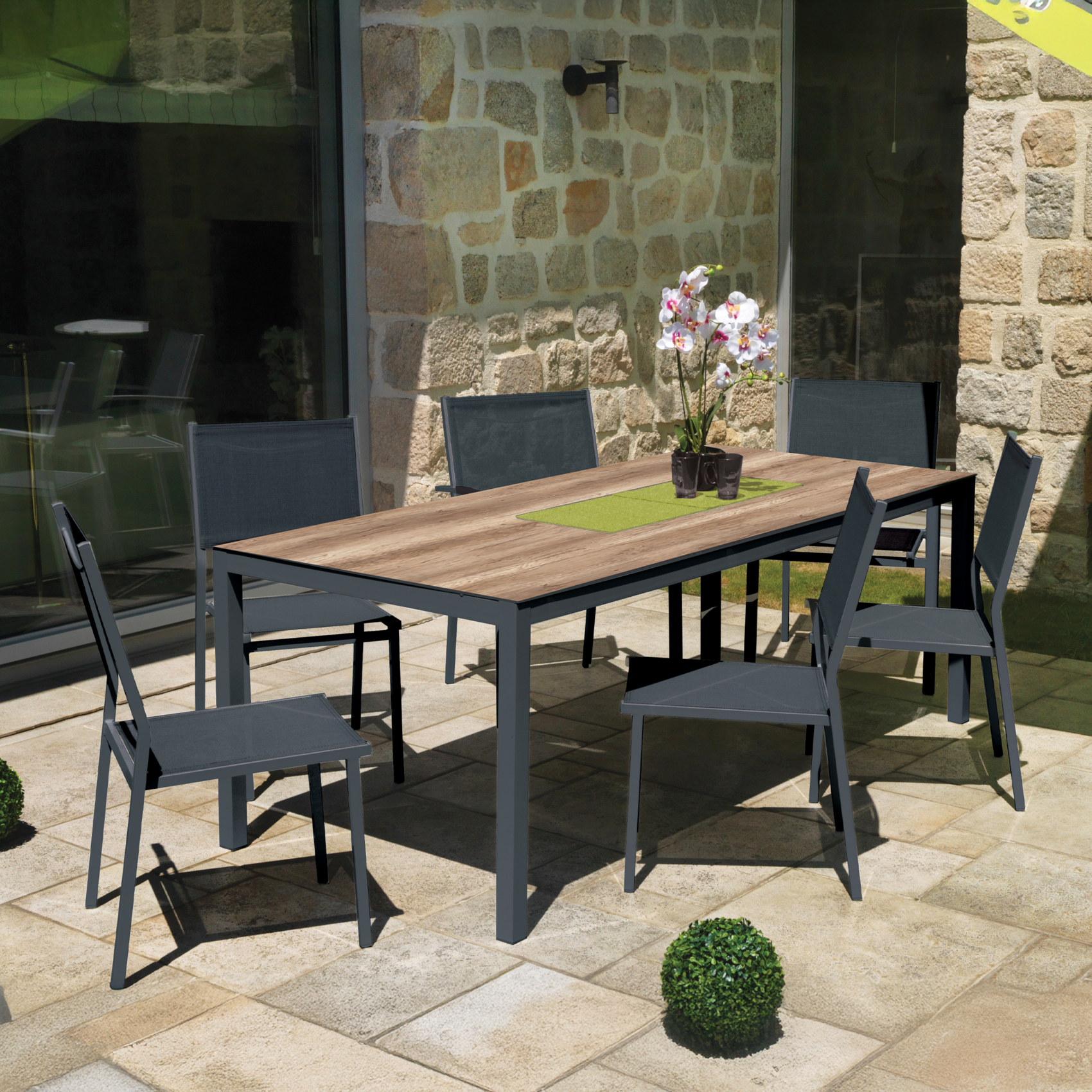 Salon de jardin moderne 6 personnes, IMAGIN