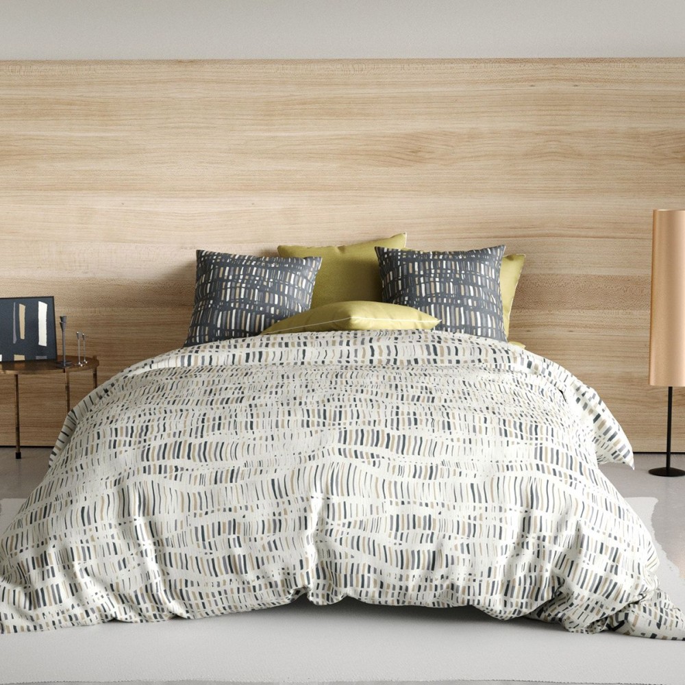 Housse de couette 260x240 Flava + 2 taies coton 57 fils, DECORATIE