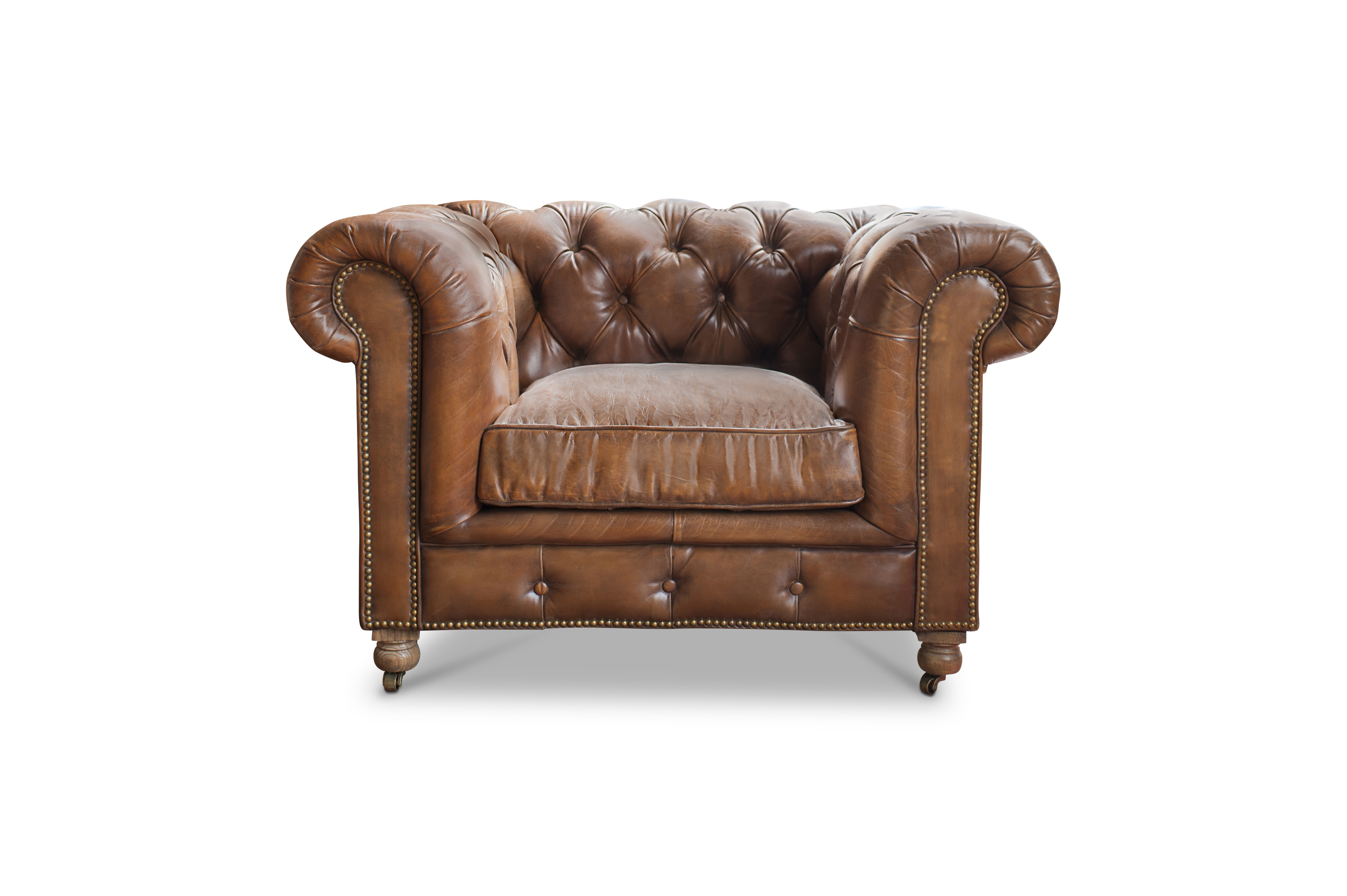 Fauteuil chesterfield en cuir SAINT PAUL, PRODUIT INTERIEUR BRUT