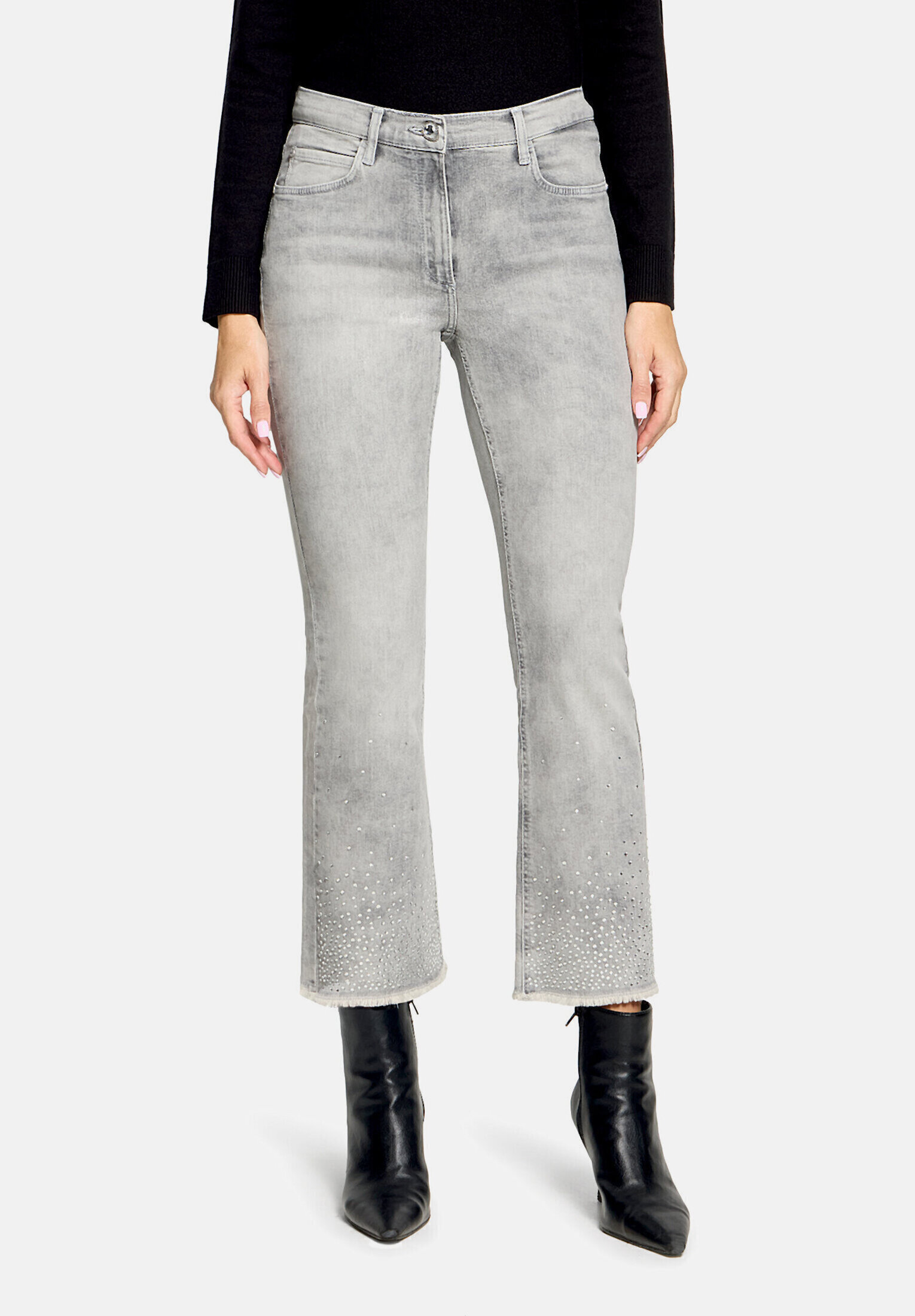 Pantalon Slim Fit à effet délavé, BETTY BARCLAY