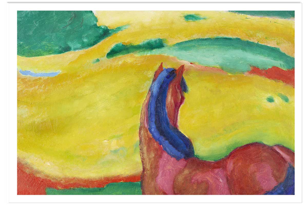 Poster Chevaux dans le paysage par Franz Marc, HEXOA