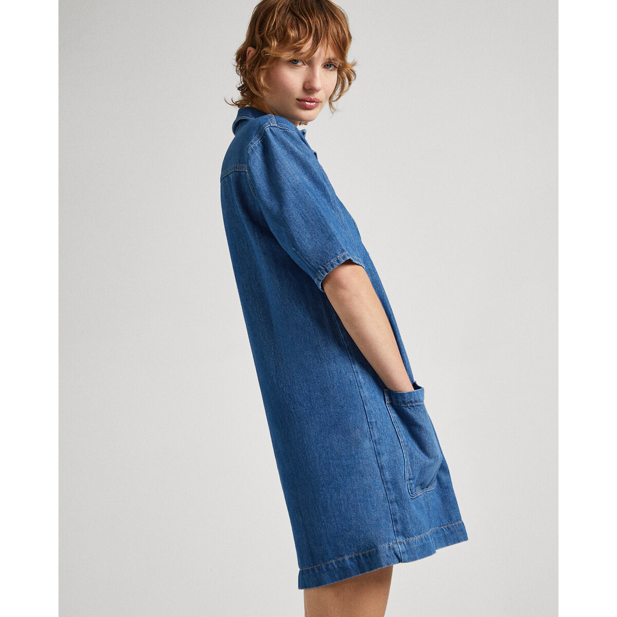 Robe polo en jean blue denim Pepe Jeans La Redoute
