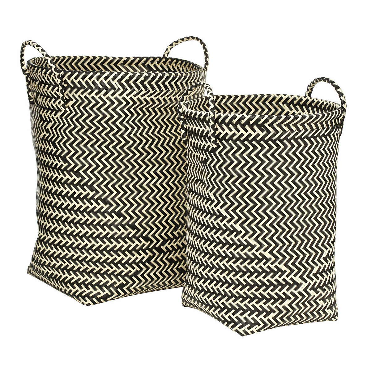 Set of 2 Chevron Laundry Baskets , SO'HOME