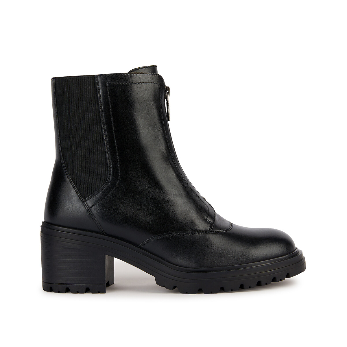 Damiana Breathable Ankle Boots in Leather with Zip Fastening
