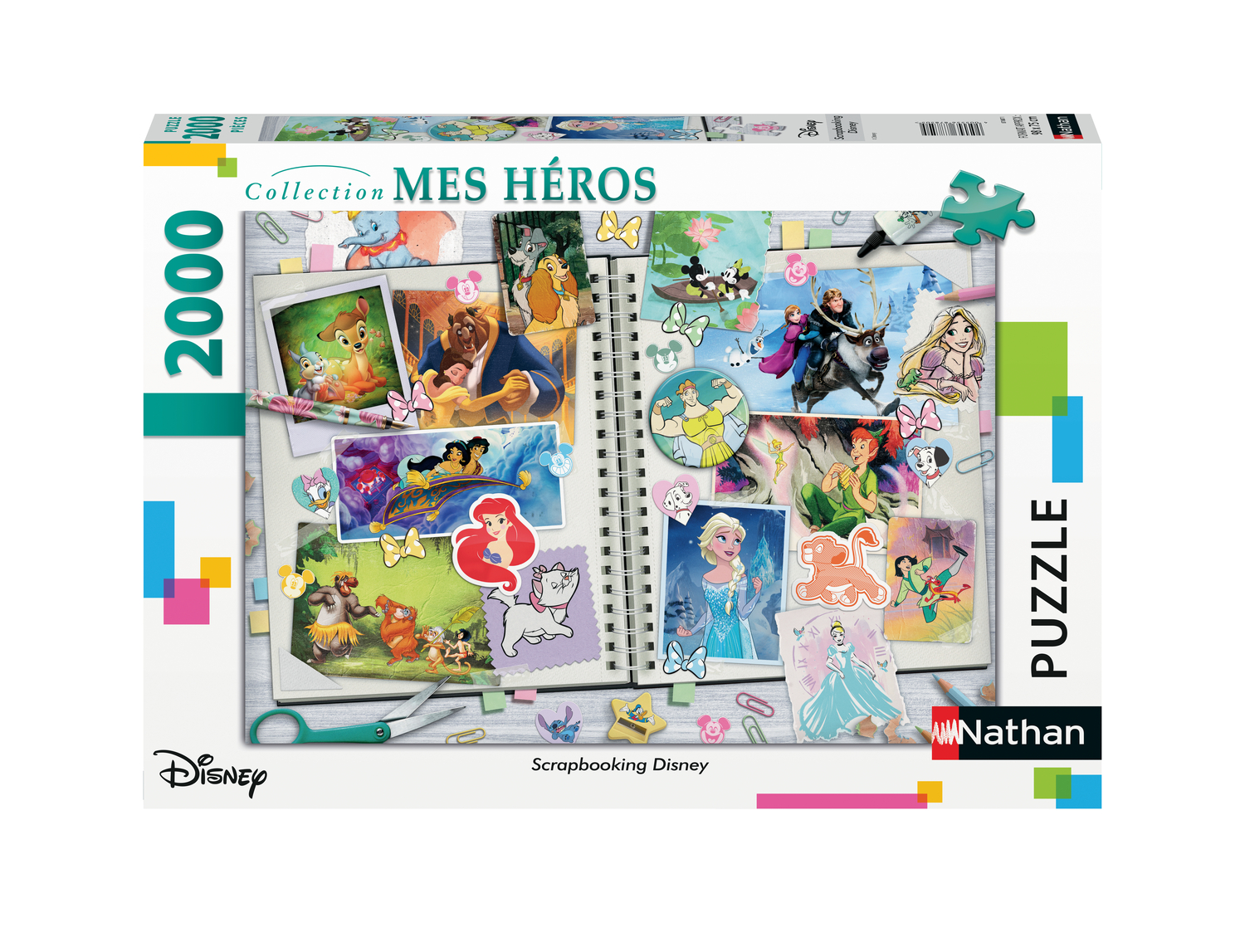Puzzle Nathan 2000 pièces - Scrapbooking Disney, NATHAN