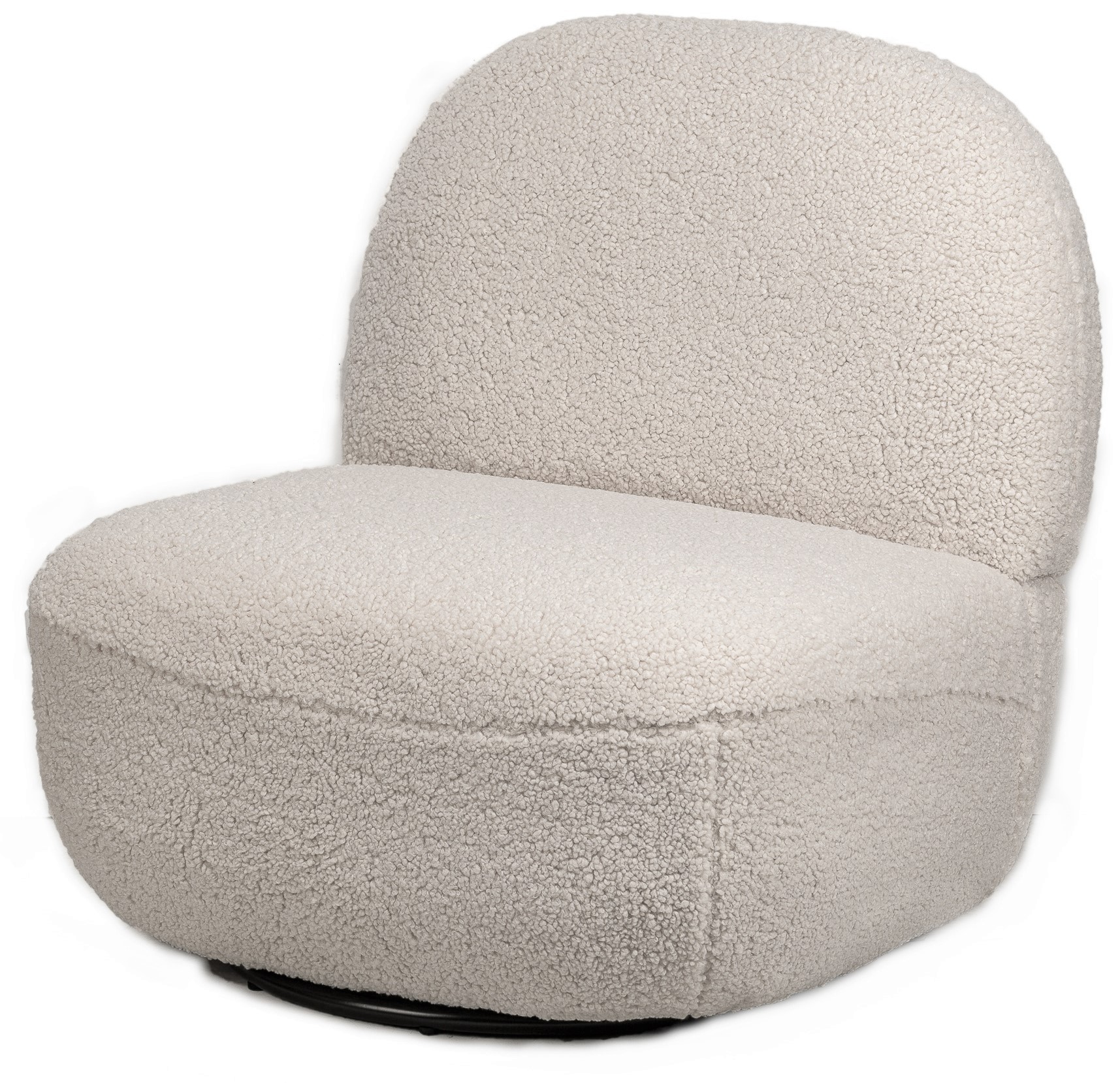 Fauteuil de salon pivotant, bouclette, KAMPALA, NORDLYS