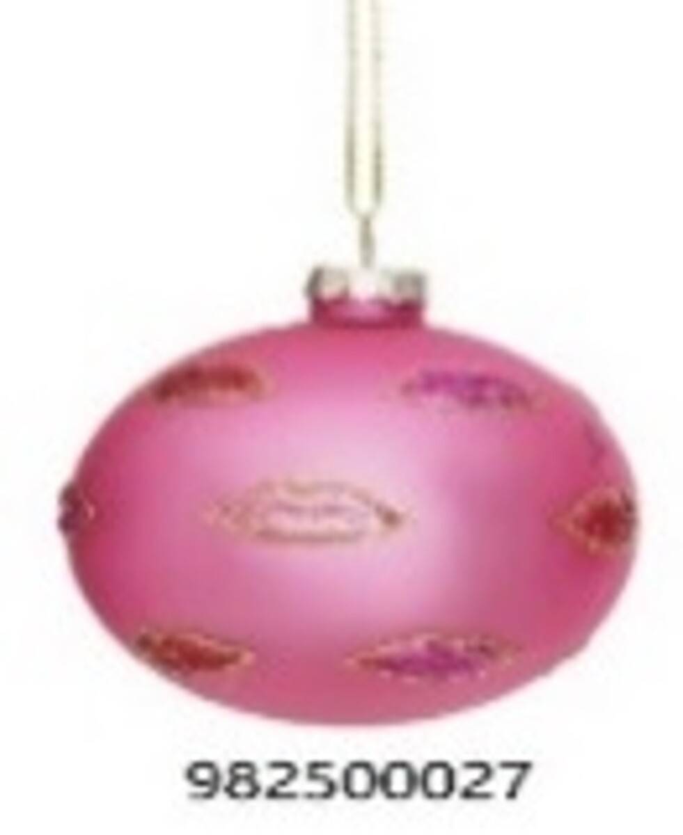 Boule de Noël en verre rose D. 80 mm, FEERIC LIGHTS & CHRISTMAS