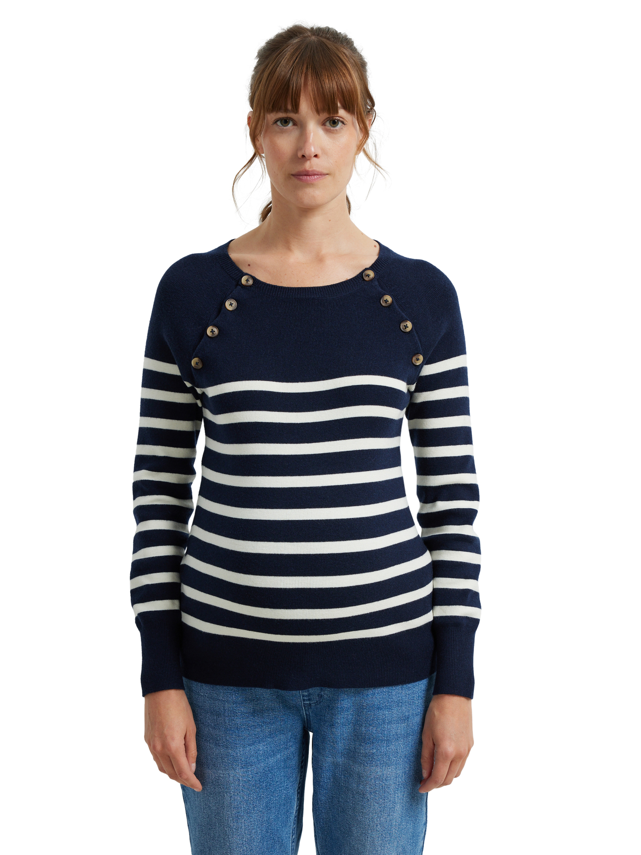 Pull marinière grossesse et allaitement ouvertures raglan, VERTBAUDET
