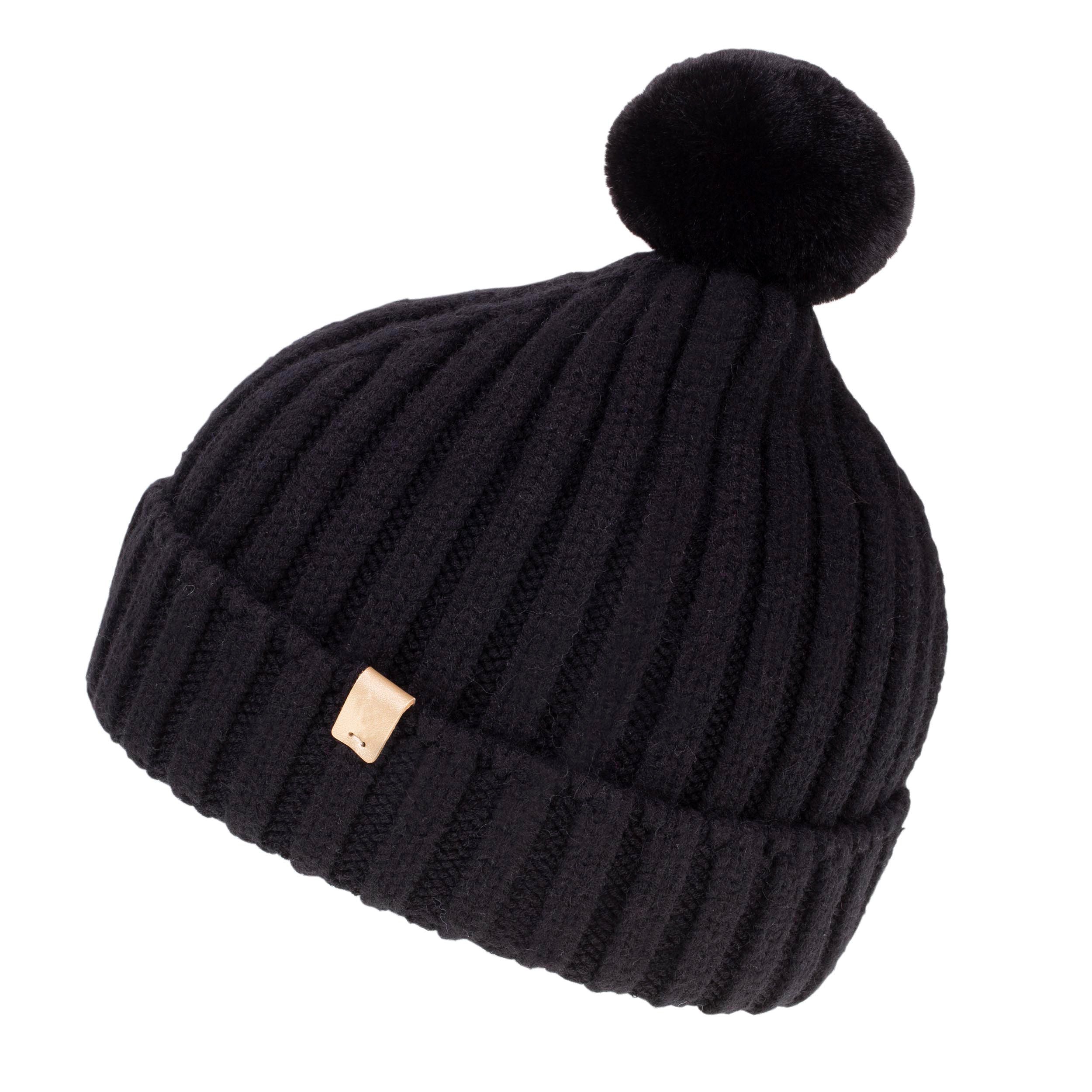 Bonnet ultra doux, pompom imitation fourrure, taille unique, ISOTONER