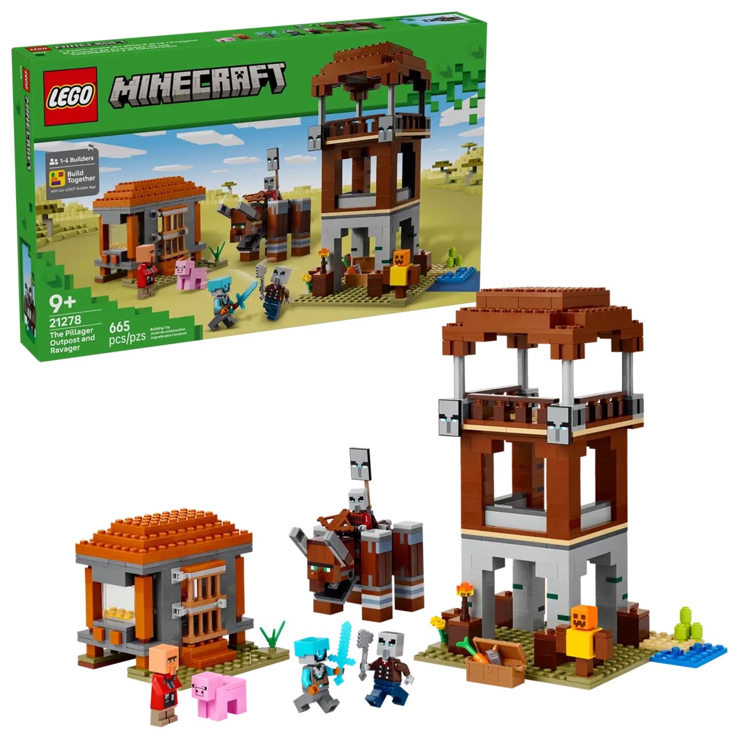 Minecraft L'avant-poste de pillards et le ravageur, LEGO