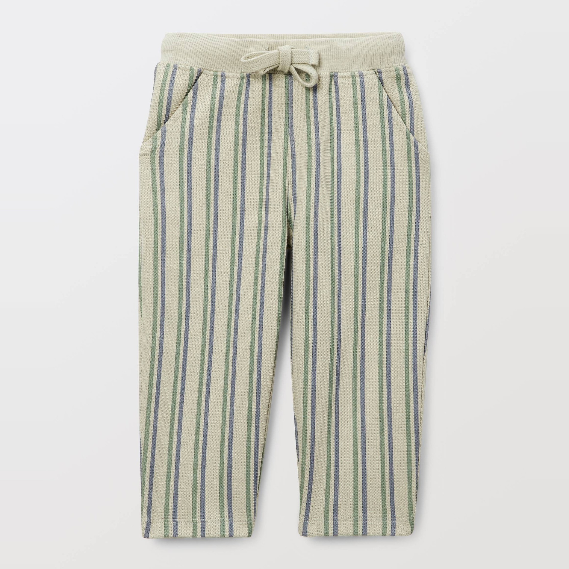 Pantalon en maille rayé en coton BIO GOTS, BOUT'CHOU