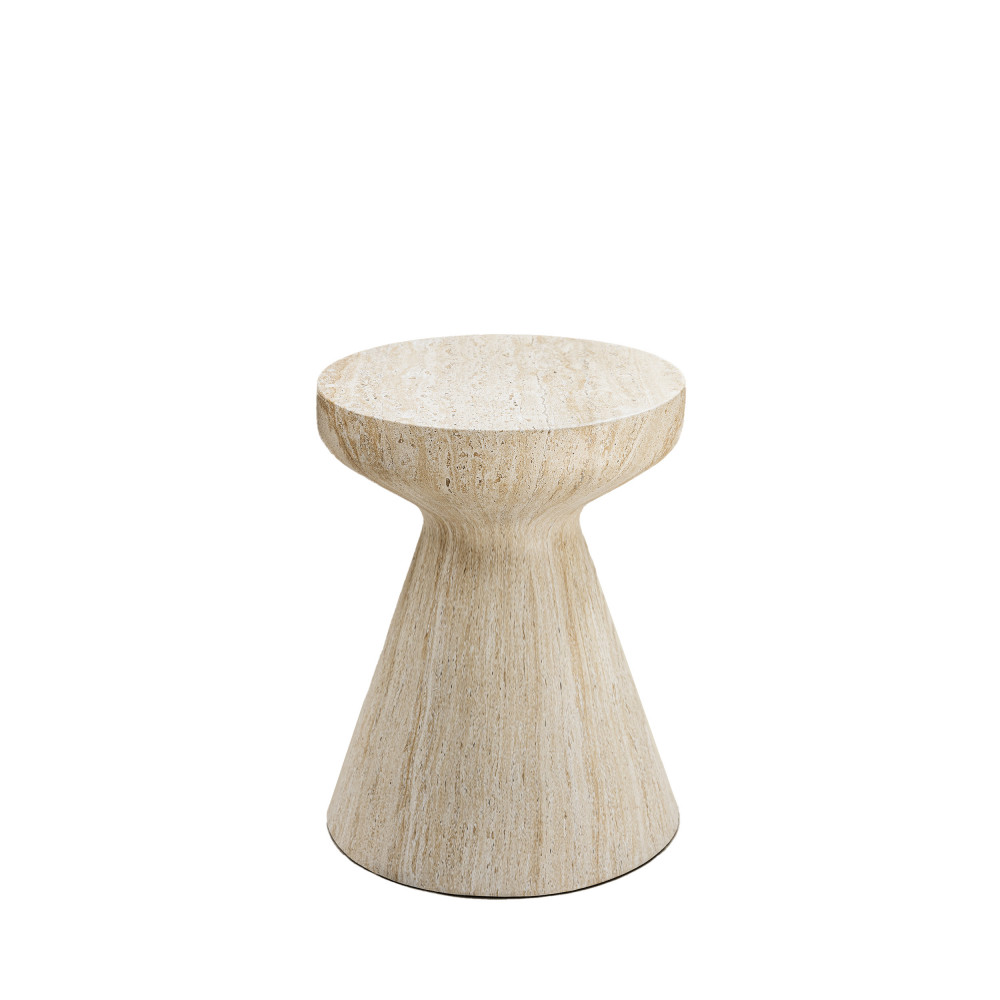 Tabouret effet travertin H45cm- DANLI, DRAWER