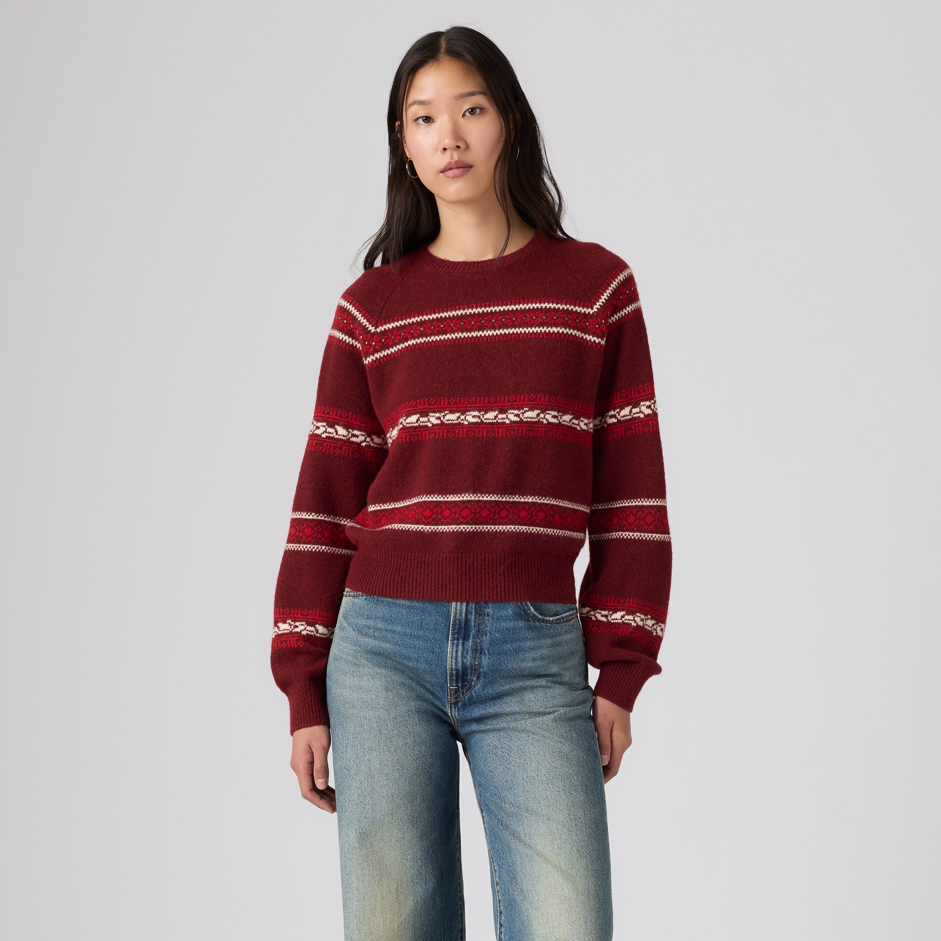 Pull col rond jacquard Jolie, LEVI'S