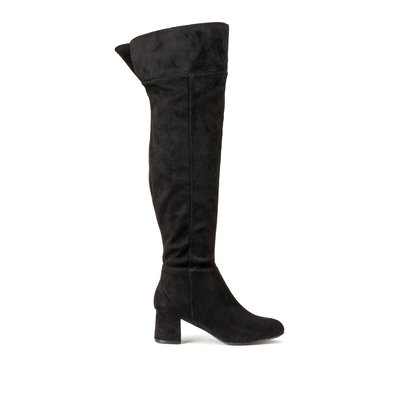 Wide Fit Over-The-Knee Boots with Block Heel LA REDOUTE COLLECTIONS PLUS