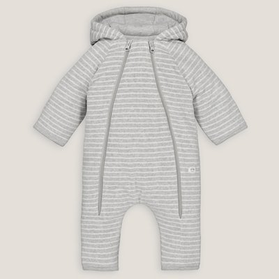 Striped Velour Hooded Pramsuit LA REDOUTE COLLECTIONS