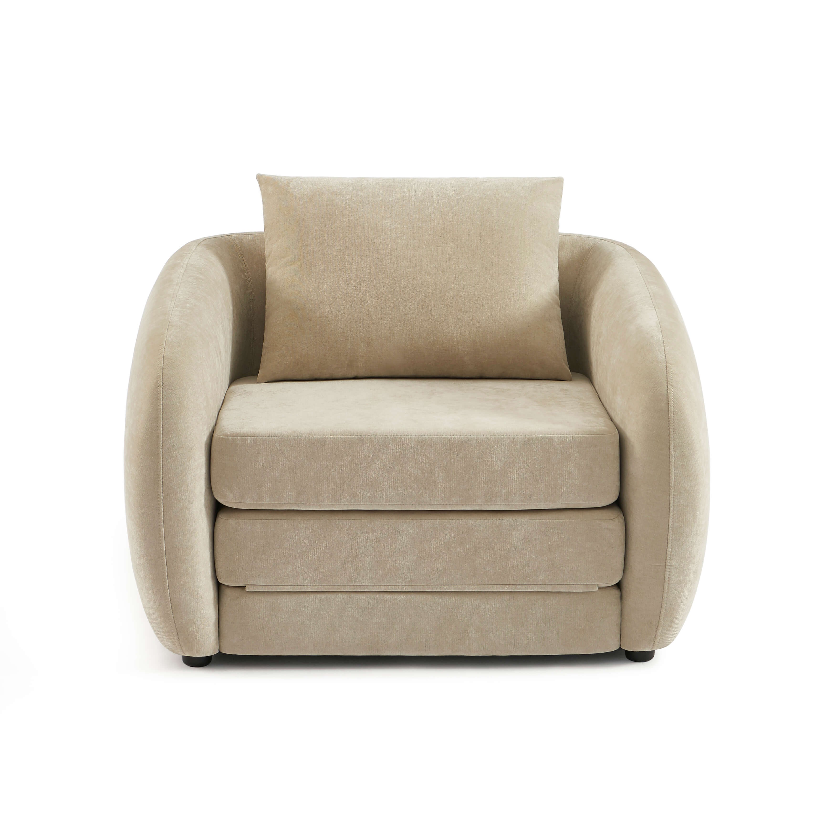 Fauteuil déplimousse tissu chenille PAZ, BAÏTA