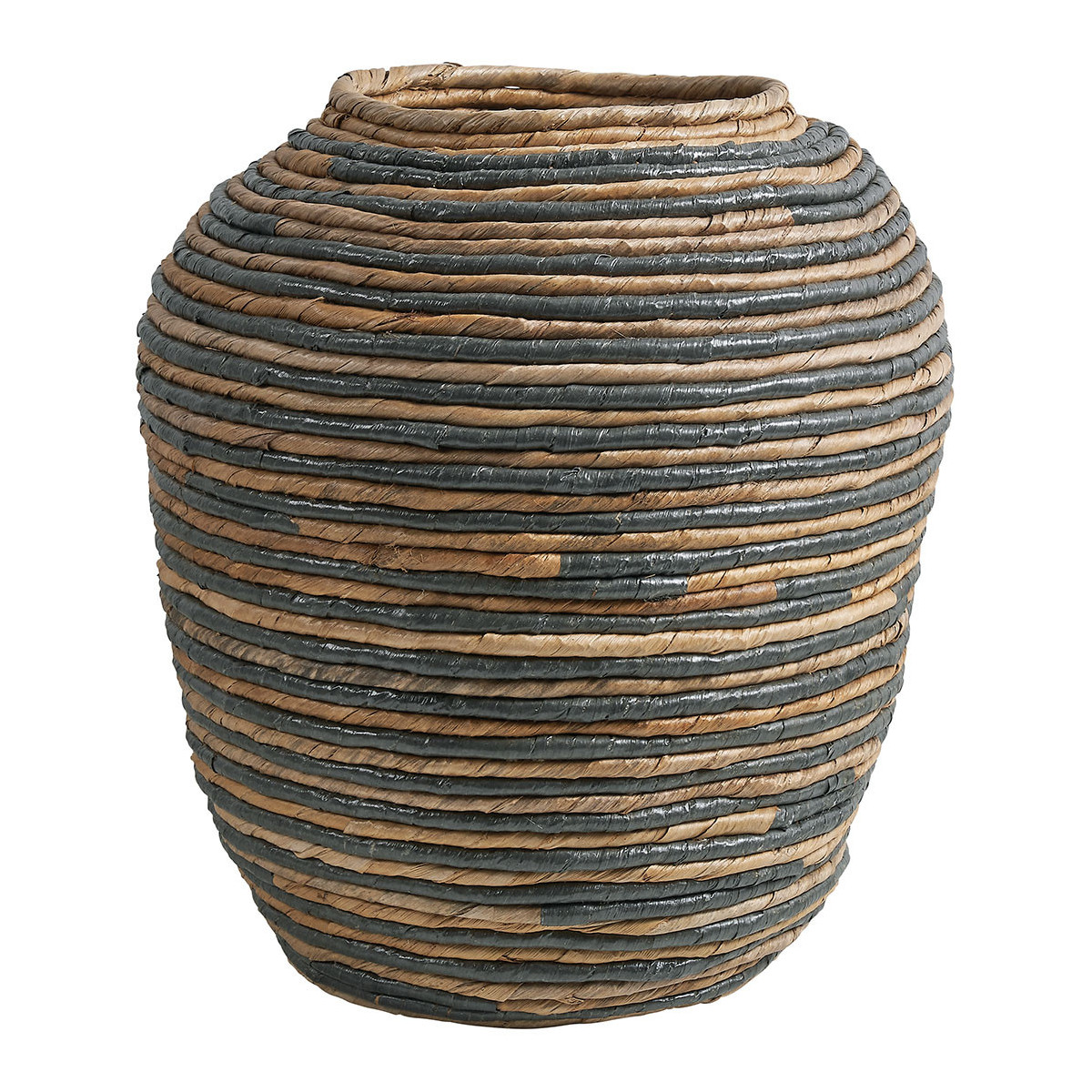Jarre décorative abaca 36x41, BLANC D’IVOIRE