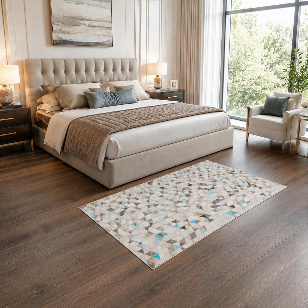 Tapis peau de vache MULTICA, kilim fait main, UN AMOUR DE TAPIS