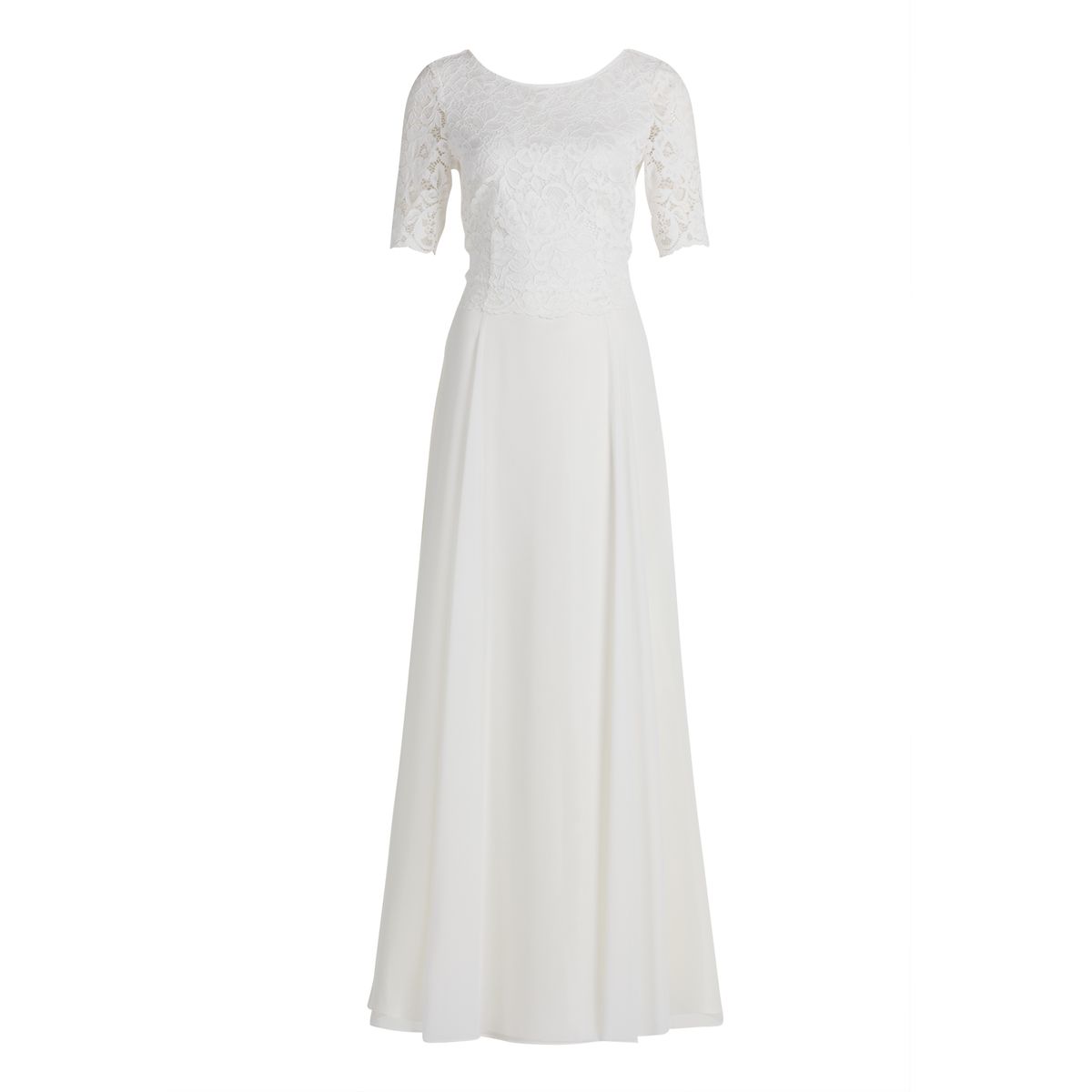 Robe de soir e blanche dentelle La Redoute