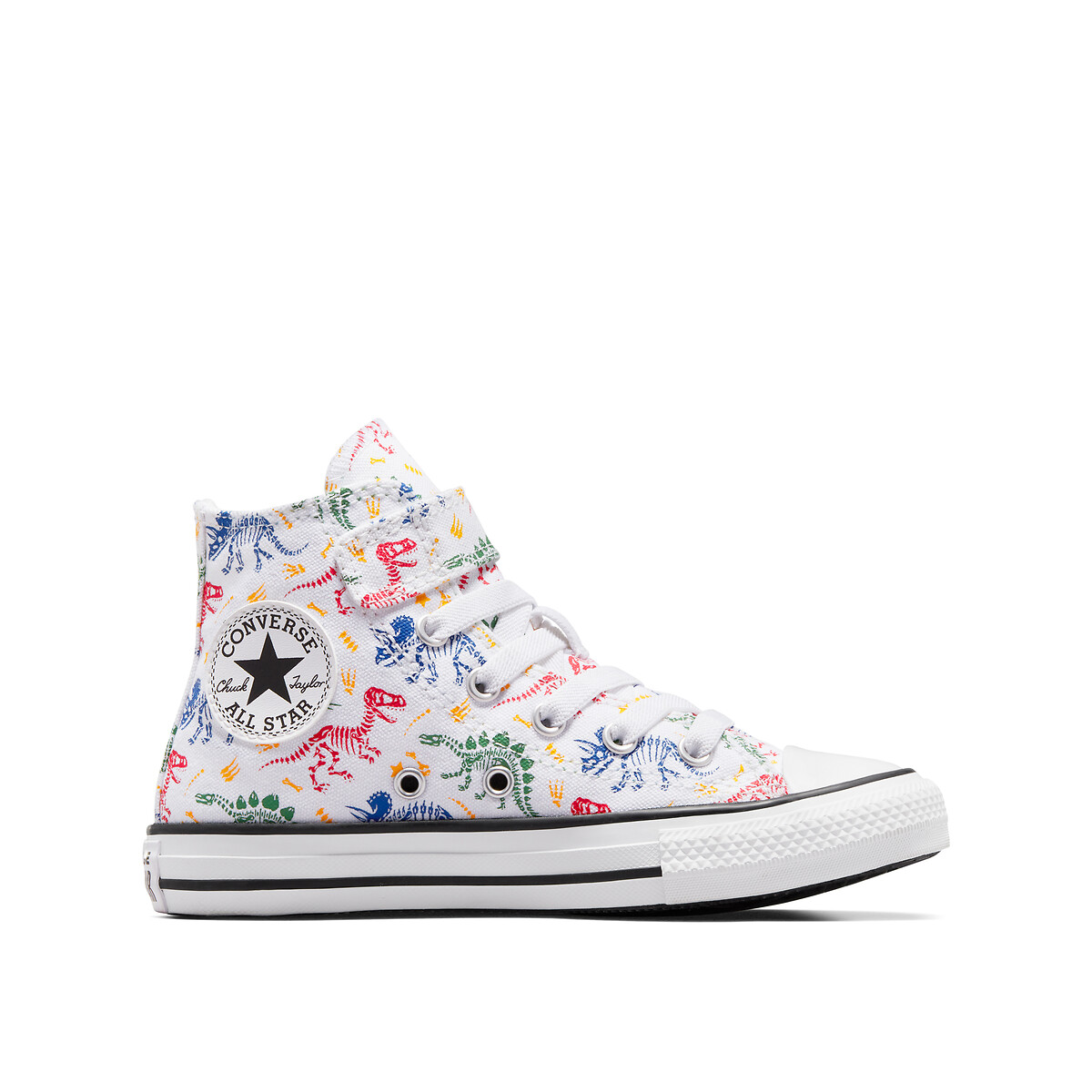 Image of Kids Chuck Taylor All Star 1V Hi Dinos Canvas High Top Trainers