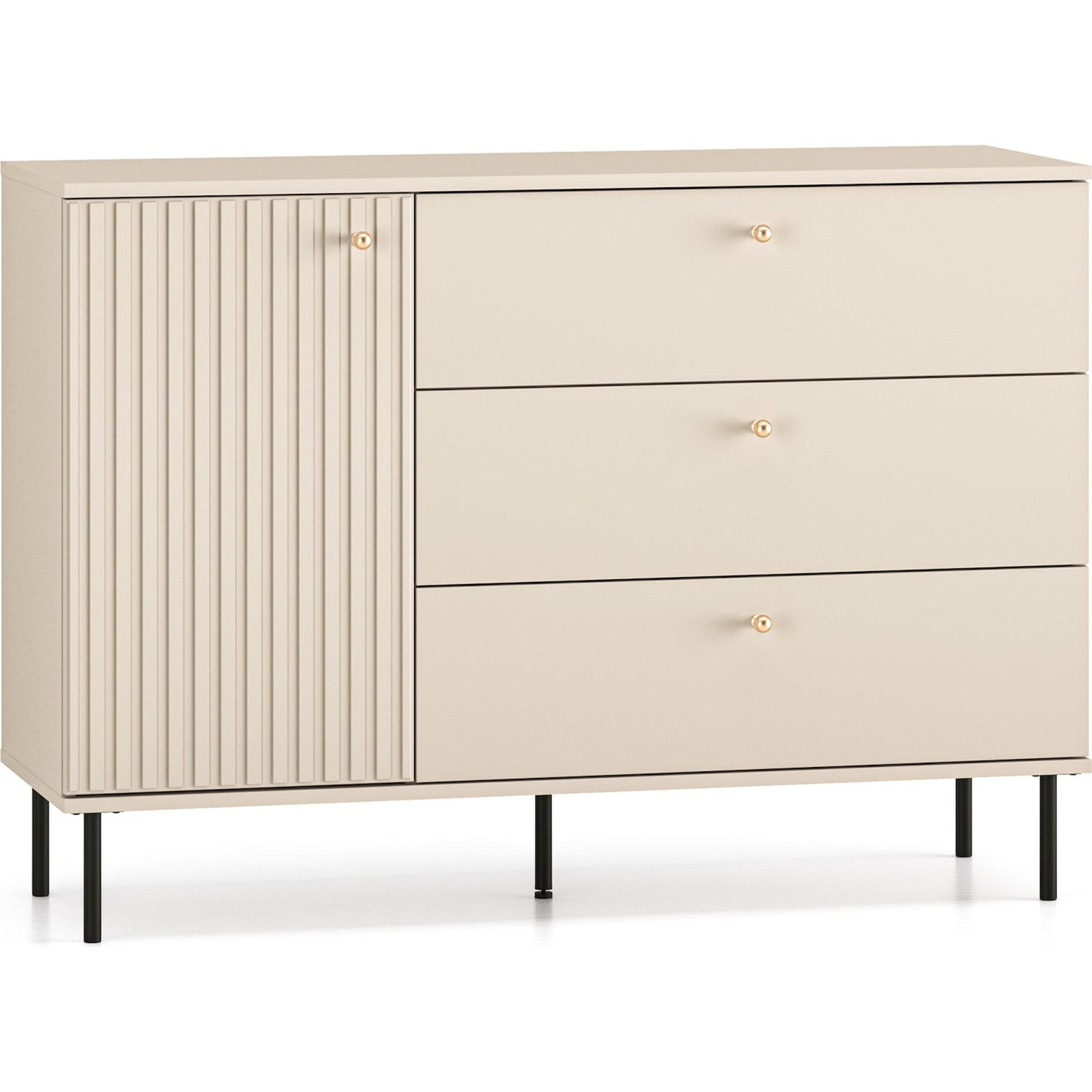 Commode bois collection CALETTO, Porte rainurée, RECOLLECTION