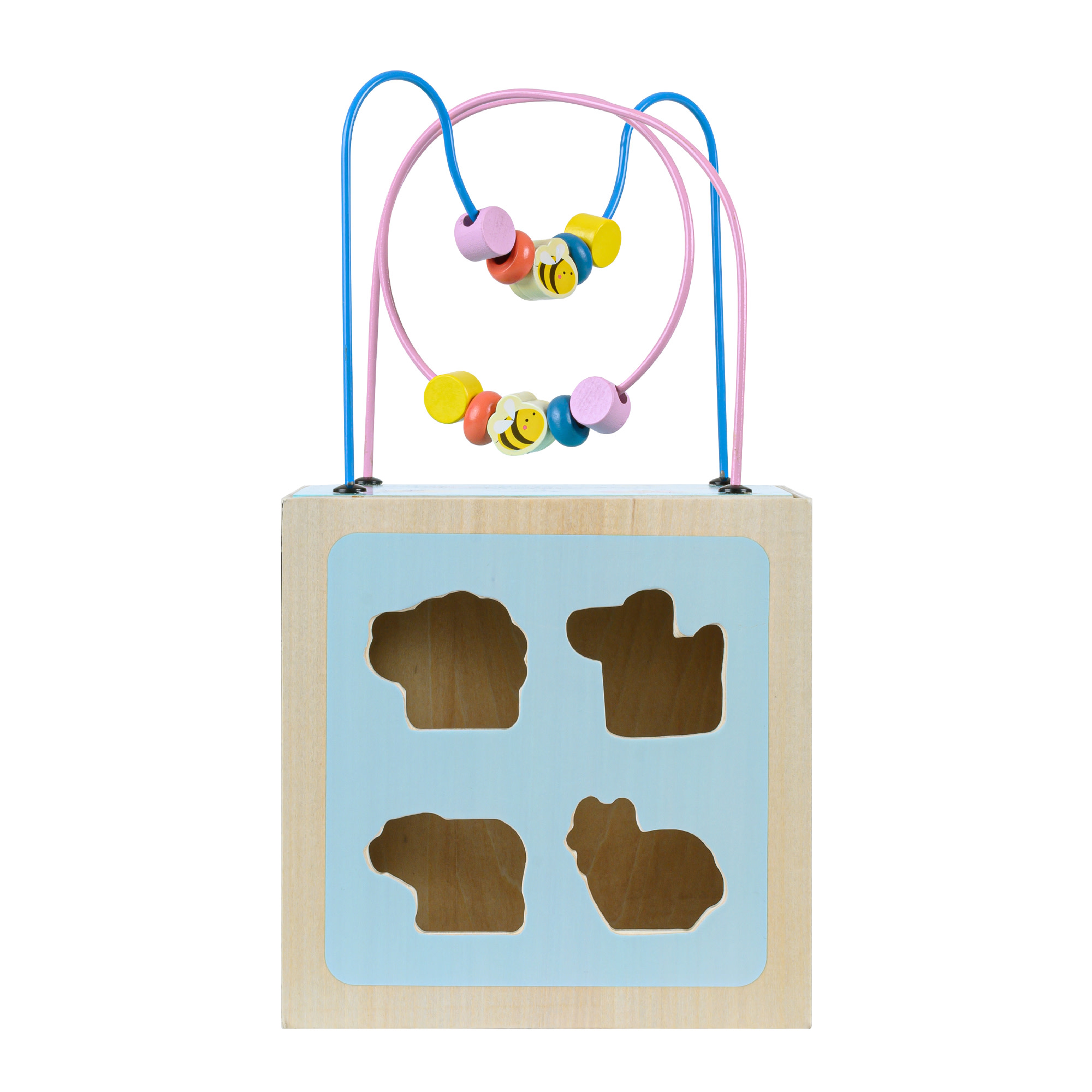 Cube Activités 4 en 1 Bois Bébé, TEAMSON KIDS